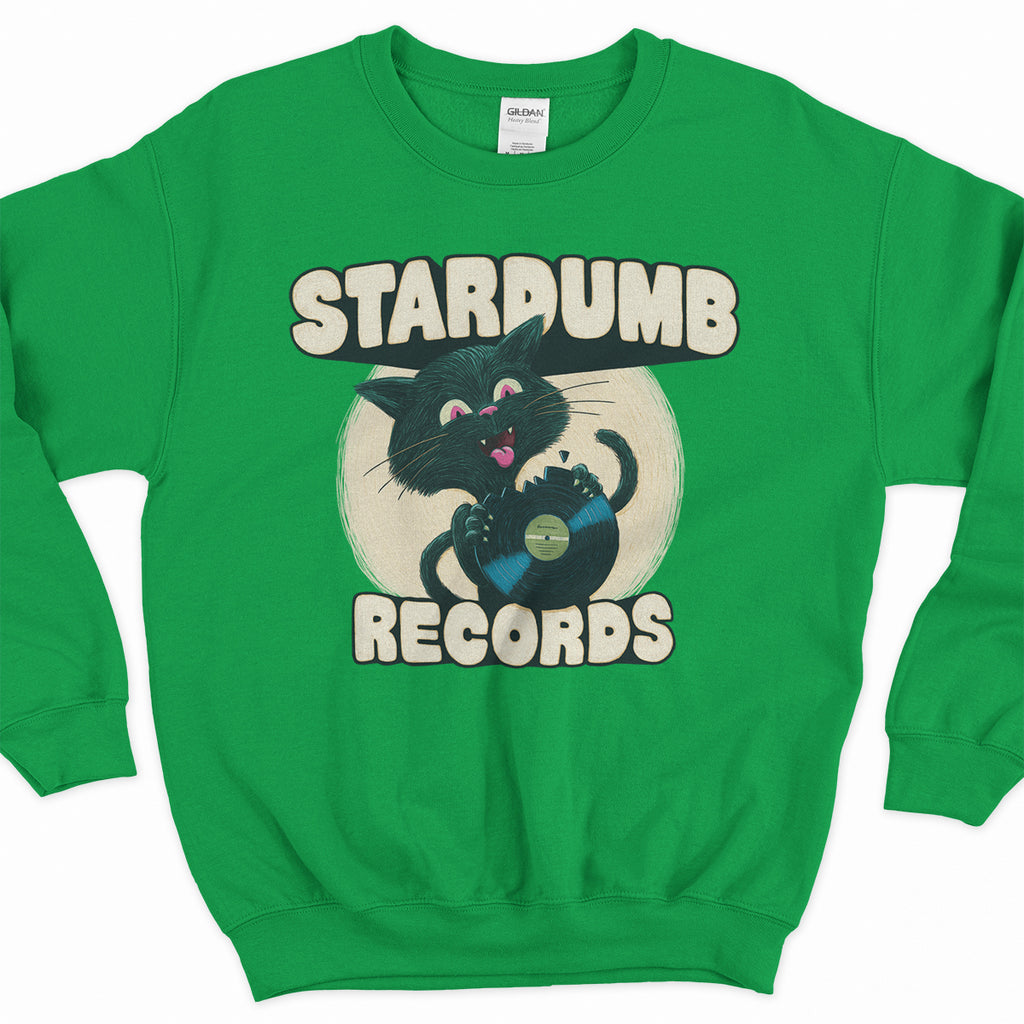 Stardumb Records - Cat Food (Crew Neck Sweater, Irish Green, XXL only)