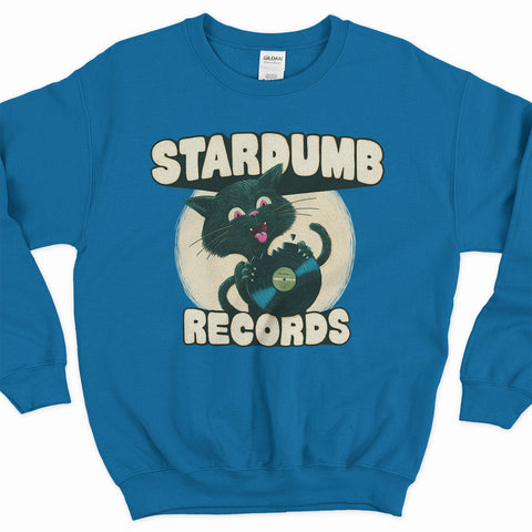 Stardumb Records - Cat Food (Crew Neck Sweater, Sapphire Blue, S only)